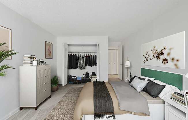 Bedroom with a comfortable bed at Vistas of Annandale, Virginia