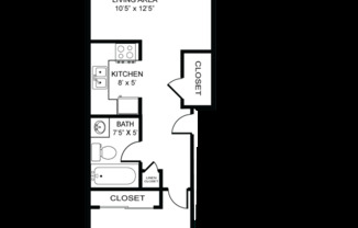 1 bed, 1 bath, 457 sqft, $1,395, Unit 310