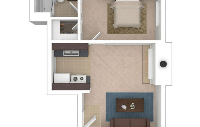 1 bed, 1 bath, 500 sqft, $1,400