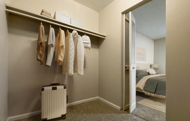 Oversized closets and ample storage space