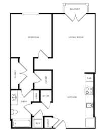 1 bed, 1 bath, 786 sqft, $1,716