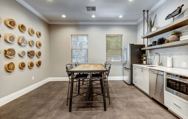 Dining area and kitchen