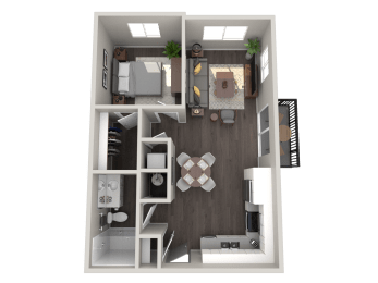 1 bed, 1 bath, 645 sqft, $1,250