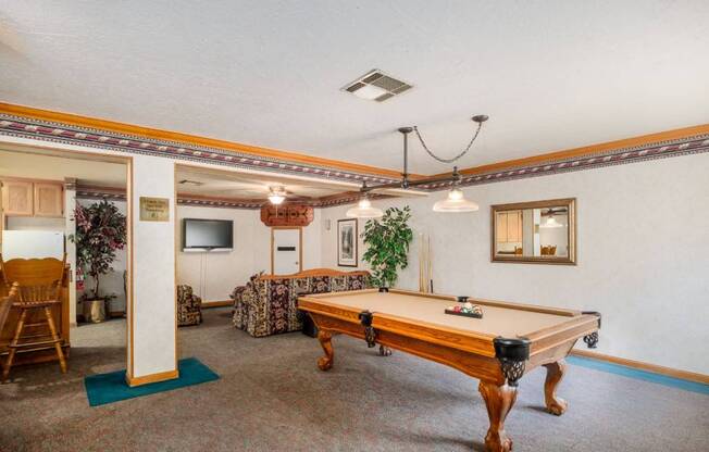 Billiards Table at Barcelona Apartments, Visalia, 93277