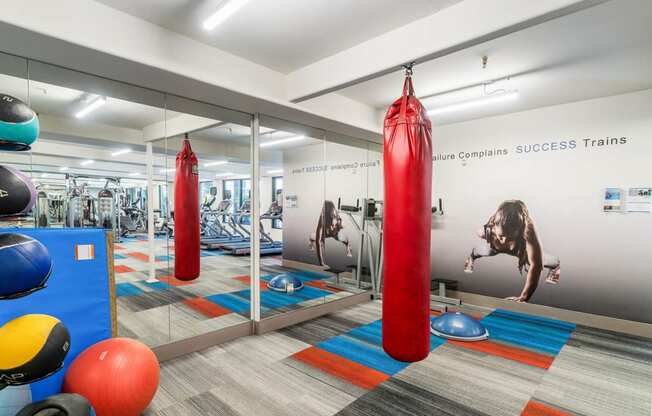 Two Level Fitness Center at The Adler Apartments, California