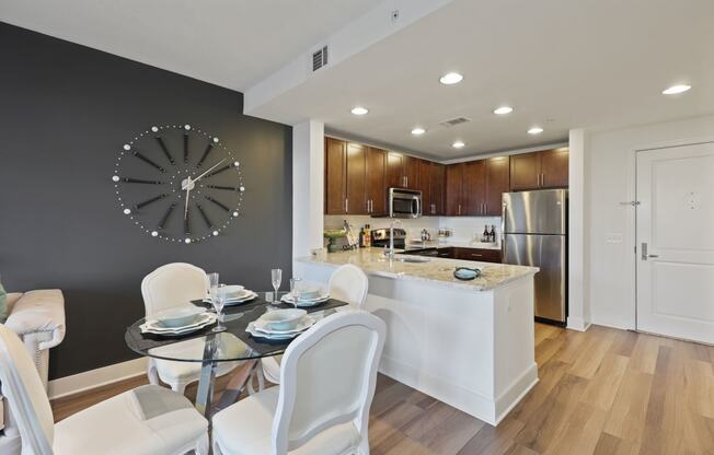 Modern Kitchen and LIving Room at Aurora in North Bethesda, MD 20852