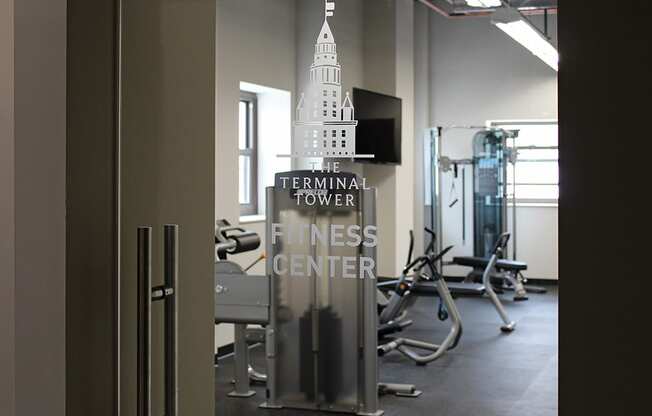 Two Level Fitness Center at The Terminal Tower Residences Apartments, Cleveland, OH