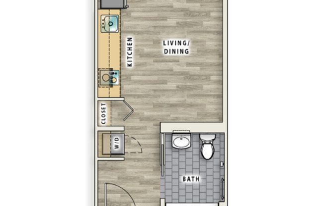 Studio, 1 bath, 291 sqft, $2,295, Unit 406