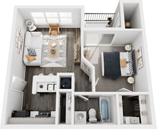 1 bed, 1 bath, 603 sqft, $1,028