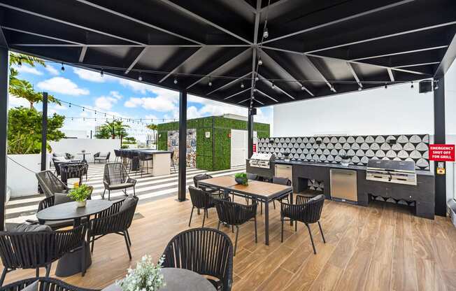 a rendering of the outdoor patio at the newly remodeled kimpton rowan palm springs