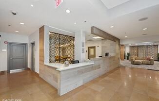 a look at the spacious lobby at the oxford at estonia apartments in san anton