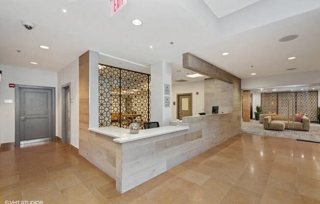 a look at the spacious lobby at the oxford at estonia apartments in san anton