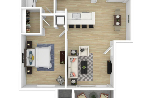 1 bed, 1 bath, 750 sqft, $2,428