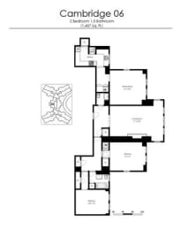 2 beds, 1.5 baths, 1,407 sqft, $1,834