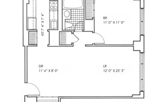1 bed, 1 bath, $4,495, Unit 20K
