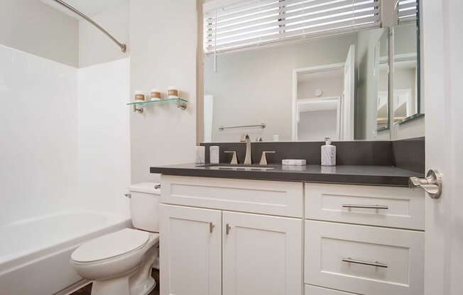 Master Bath Mirror at Los Robles Apartments, Pasadena, CA, 91101