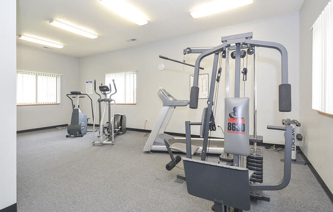 Cardio and Weight Equipment at the Fitness Center