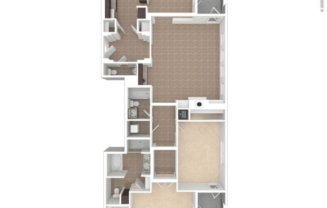 2 beds, 2.5 baths, 2,273 sqft, $5,594