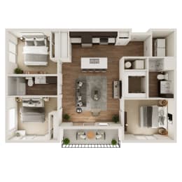 3 beds, 2 baths, 1,206 sqft, $1,899