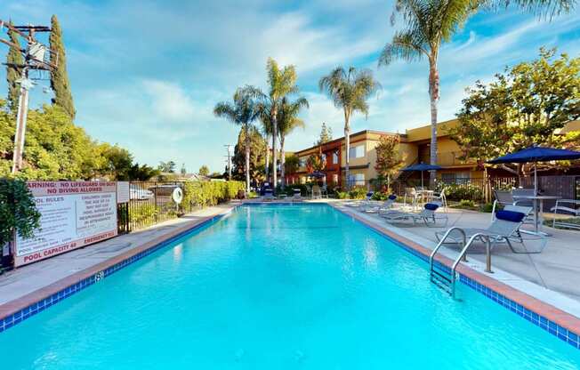 Glimmering Pool at The Marquee Apartments, North Hollywood, CA, 91605