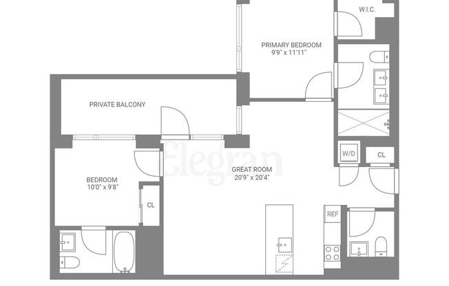 2 beds, 2.5 baths, 995 sqft, $9,495, Unit PH2H