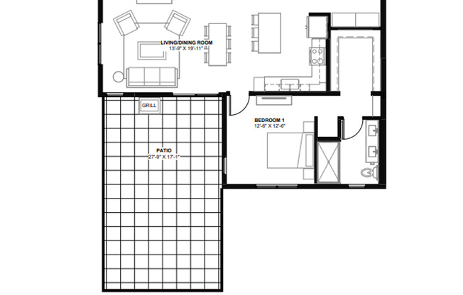 2 beds, 2 baths, 1,338 sqft, $3,695, Unit P10