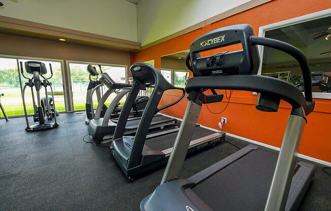 fitness center at Castle Pointe Apartments