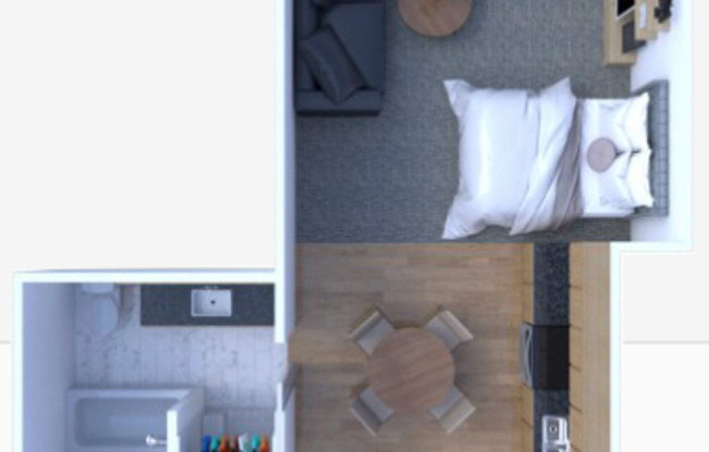 Studio, 1 bath, 495 sqft, $1,450