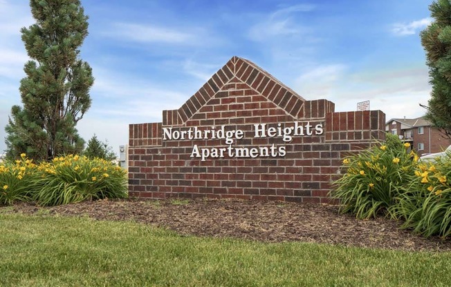 Northridge Heights Apartments sign at entrance of community