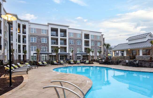 Resort Style Pool with Chaise Seating
