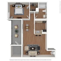 1 bed, 1 bath, 860 sqft, $1,372