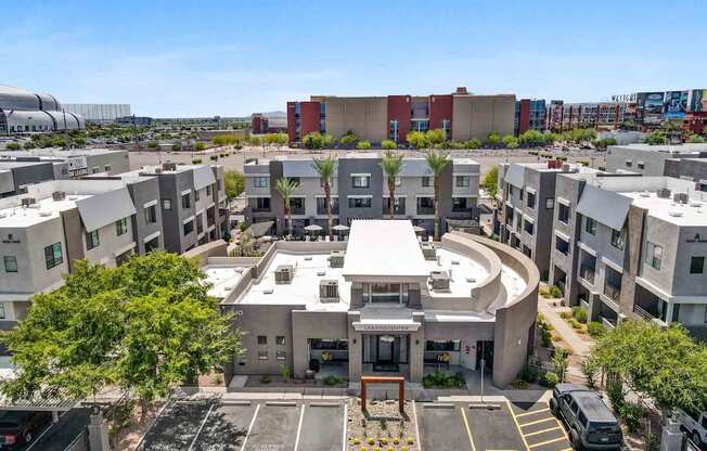 an aerial view of a large apartment complex Westgate Arizona