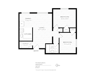 2 beds, 1 bath, $1,397