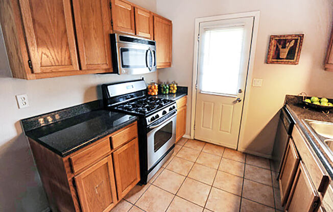 Kitchen at Waters Mark Apartment Homes, Gulfport, Mississippi