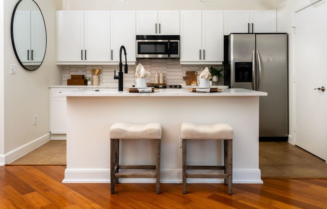 kitchen island with stool seating