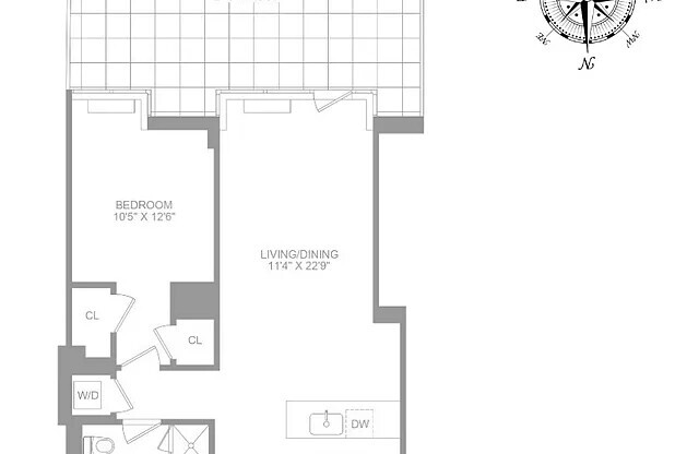 1 bed, 1 bath, 747 sqft, $5,500, Unit 8R