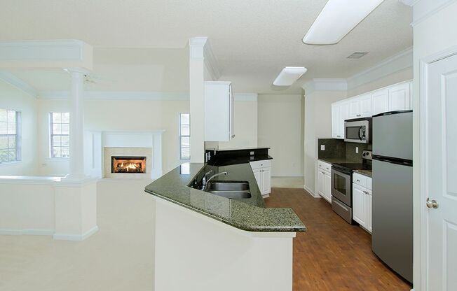 kitchen cabinets and counters