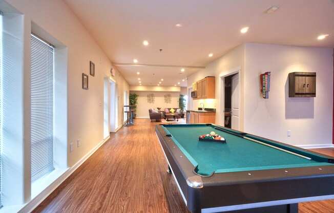 Springwater Crossing clubhouse pool table