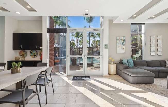 resident clubhouse at Ontario Town Square Apartments and Townhomes