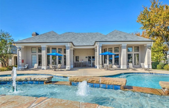 Resort-Inspired Pool with Waterfall.