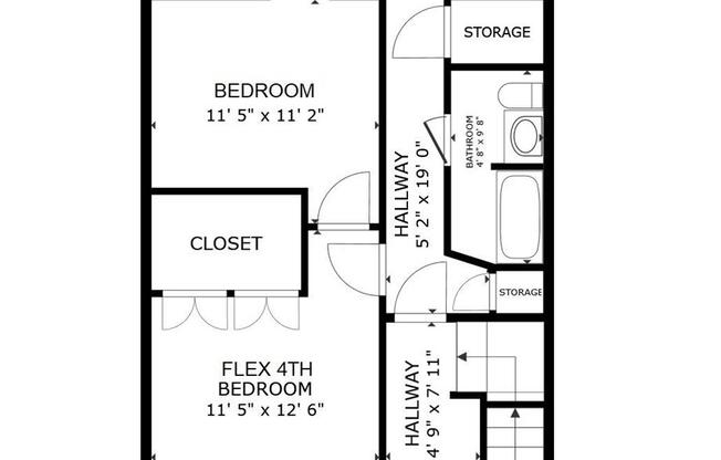 3 beds, 1 bath, $3,800, Unit 2