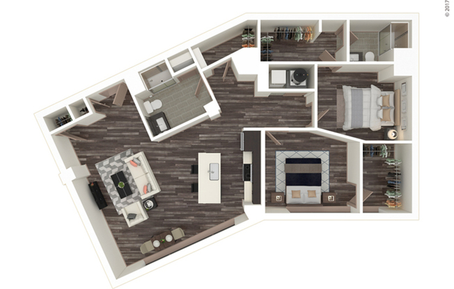 2 beds, 2 baths, 1,133 sqft, $2,350