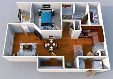 1 bed, 1 bath, 763 sqft, $1,387