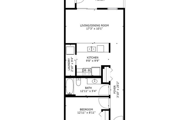 1 bed, 1 bath, 672 sqft, $1,480, Unit 3412-23