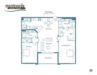 2 beds, 2 baths, 1,284 sqft, $2,359