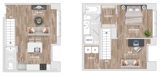 1 bed, 1.5 baths, 875 sqft, $2,709