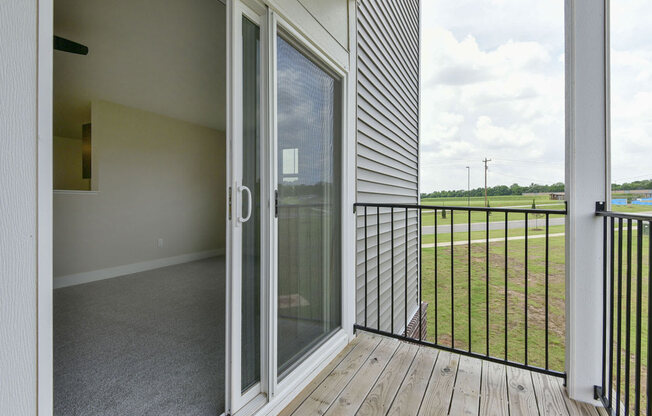 Slider to Balcony with a View at Chase Creek Apartment Homes, Huntsville, AL, 35811