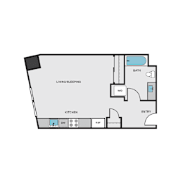 Studio, 1 bath, 549 sqft, $1,678