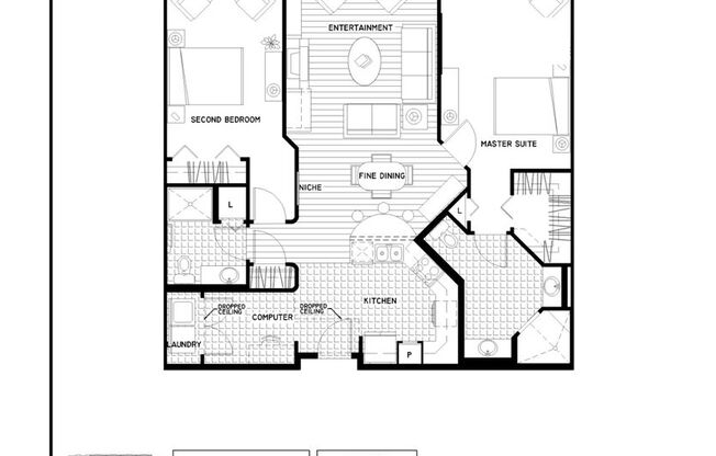 2 beds, 2 baths, 1,262 sqft, $3,399, Unit 404