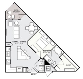 1 bed, 1 bath, 783 sqft, $1,685